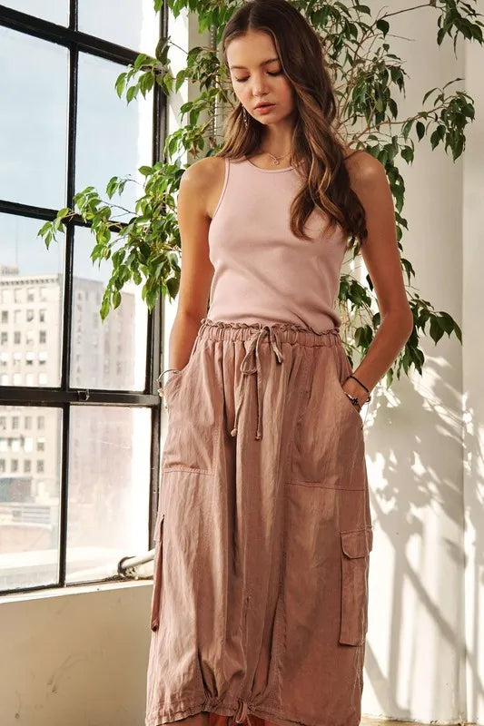 ワンピース AVANDRESS Aa Drawstring Sleeveless Dress RM5B0036 ADORA Drawstring Sleeveless Washed Dress